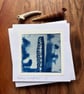 Mullein Moth - Cyanotype Card with envelope