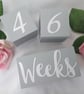 Milestone Wood Blocks, Personalised Wood Blocks, Painted Blocks.Nursery Decor, B - Image 2