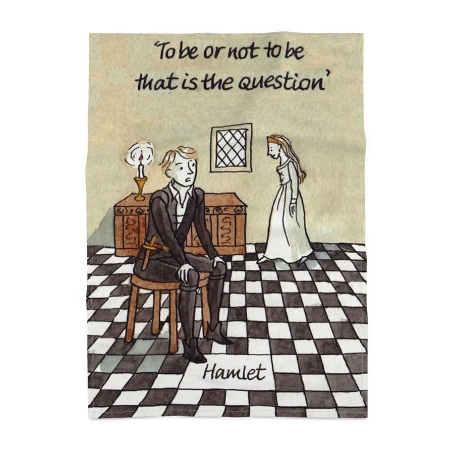 To Be or Not To Be tea towel