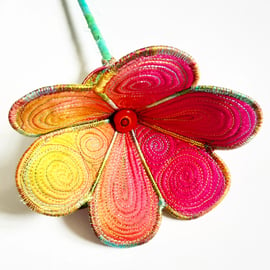 Textile Art Flower