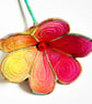 Multicoloured Textile Art Flower - Image 1
