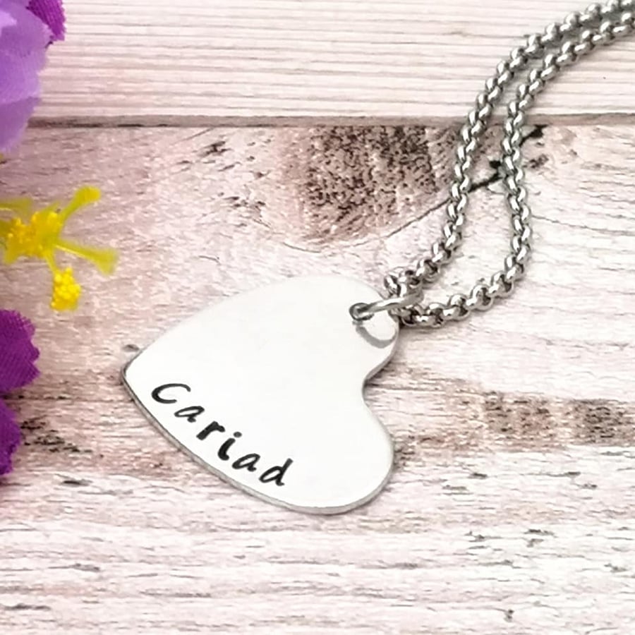 Heart Necklace - Personalised Jewellery - Name pendant - Sister Birthday Gift