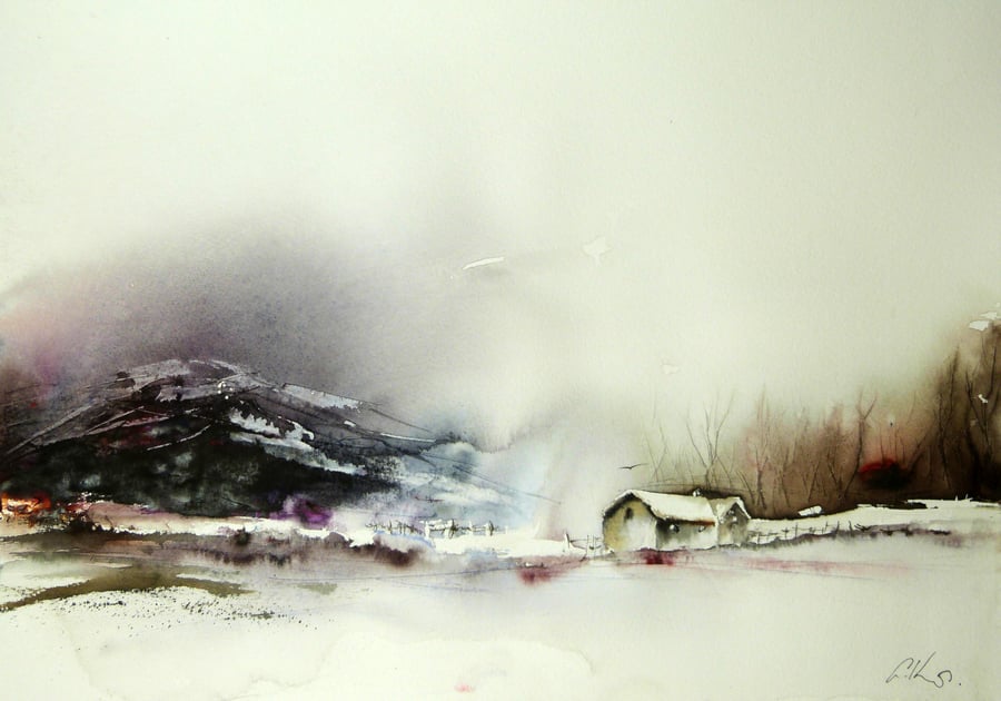 Peak, Original Watercolour Painting.