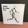 Running Runner Card - Paper Cut