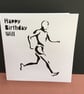 Running Runner Card - Paper Cut - Image 1