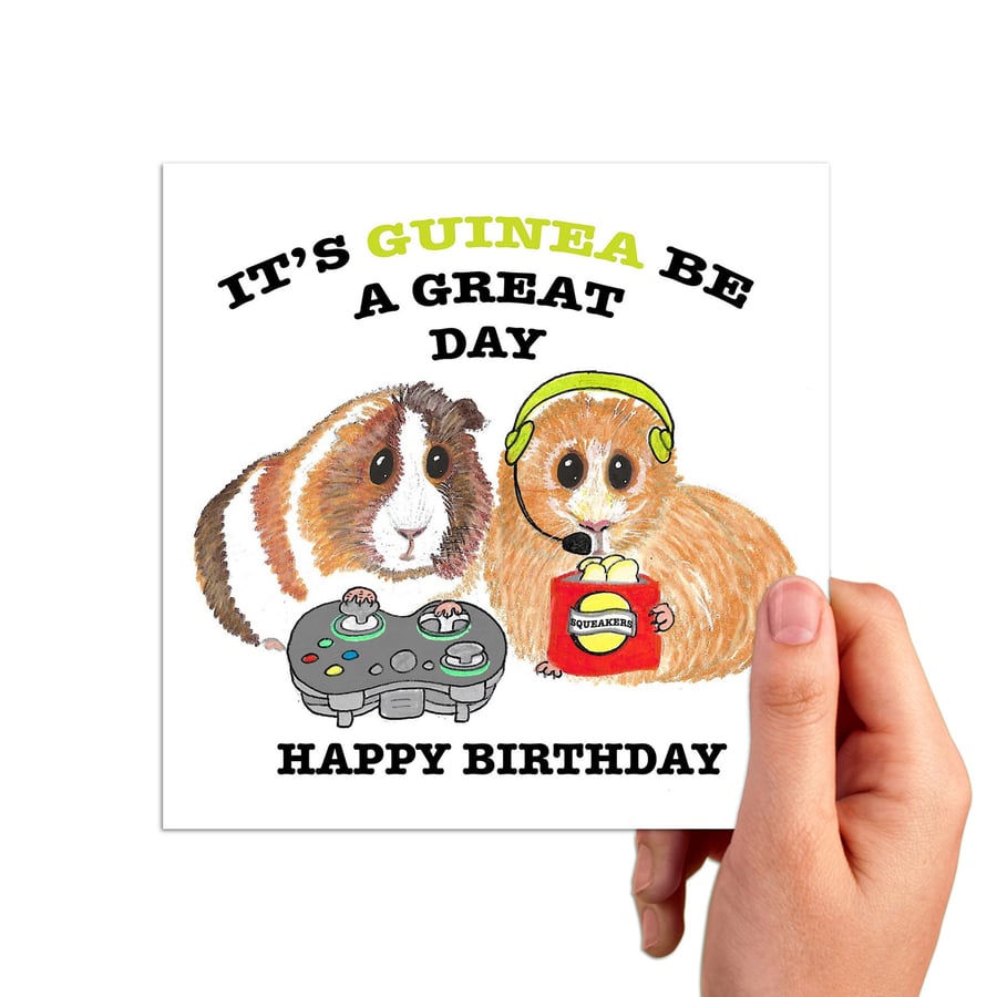 Guinea pig funny birthday card