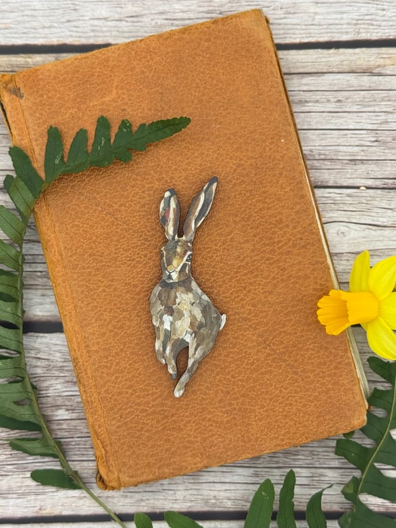 Sustainable Wooden Hare Magnet