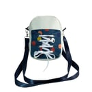 Handmade trainer Lace Crossbody Bag, Boho spot Phone Purse, White Faux Leather
