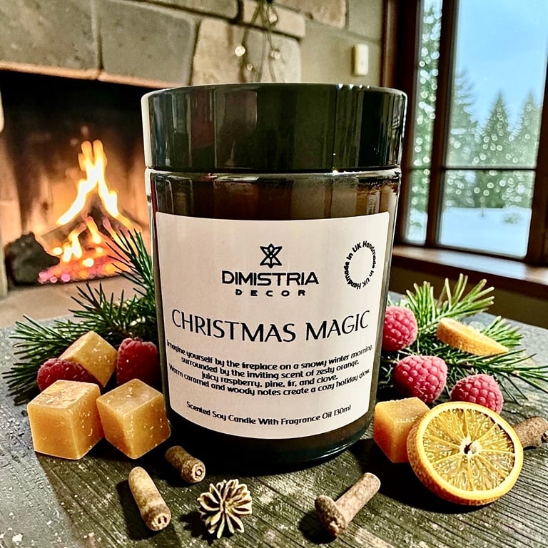 Scented Soy Candle Christmas Magic
