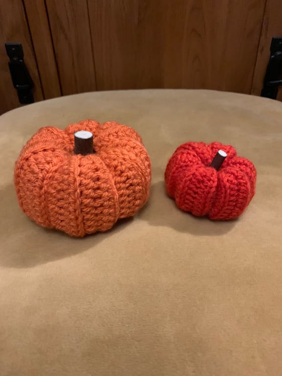 Handmade Crochet Pumpkins x2