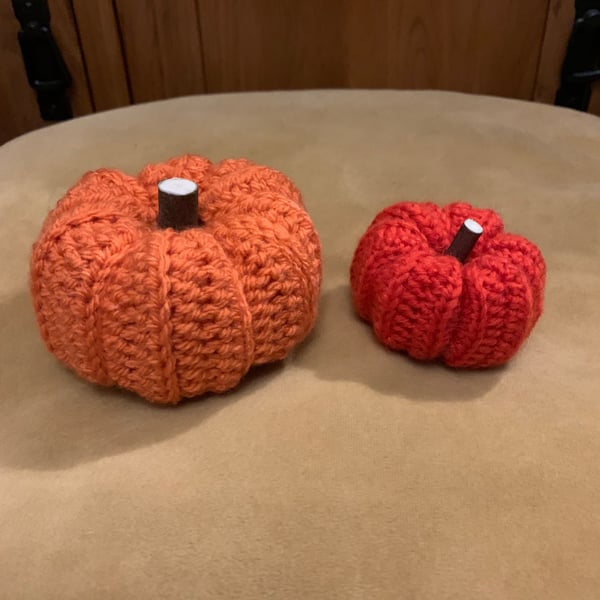 Handmade Crochet Pumpkins x2
