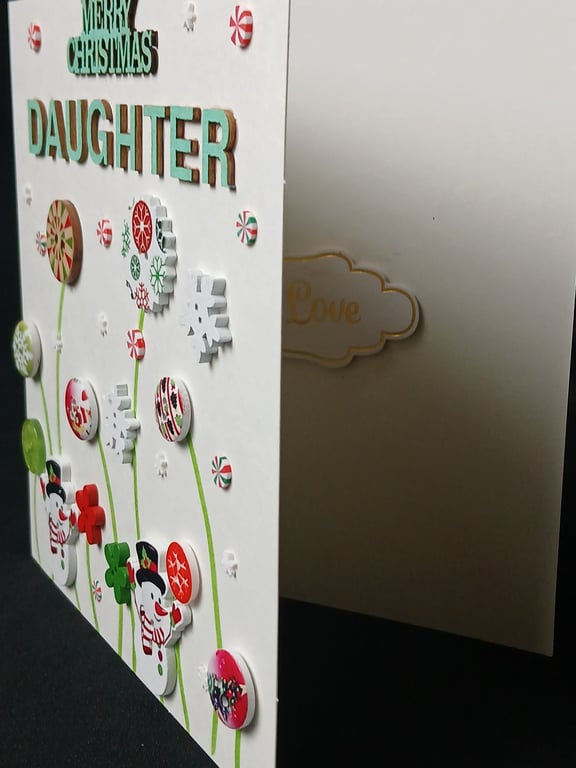 Handmade, daughter christmas card 