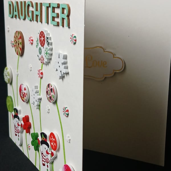 Handmade, daughter christmas card 