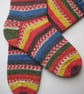 hand knit mens wool socks size 8-10 - Image 1