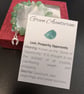 Green Aventurine Natural Gemstone Bracelet with charm and meaning card 
