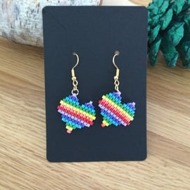 Rainbow Heart Earrings