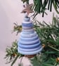 Blue Button Christmas Tree Decoration - Star Topper - Image 1