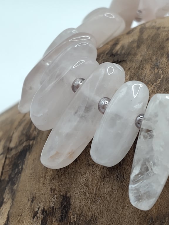 weDUNT v2. Rose Quartz Stone Bracelet by BDS.