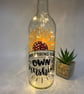 Sunflower bottle light, Yellow floral light up bottle, sunshine - Image 4