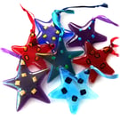 Star Fused Glass Hanging Decoration 8cm Dichroic decoration