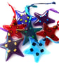 Star Fused Glass Hanging Decoration 8cm Dichroic decoration - Image 1