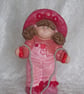 Ceramic Large Hand Painted Female Girl Figurine Pink Ornament Decoration. - Image 1