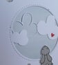 Christmas Card - Rabbit With Clouds - Icy Blue - Christmas Wishes - Image 3