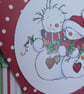 Snowman Couple Christmas Card - Image 3