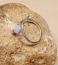 Blue lace agate leaf ring. 925 sterling silver. Size N - Image 3
