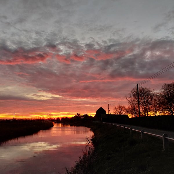 A4 Print Sunrise In Norfolk Fens March 2026