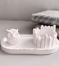 Owl Essential Oil Diffuser Gift Set - Tea Light Holder & Oval Tray Decor