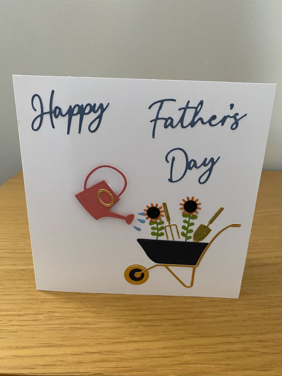 Handmade Father's Day Card Garden Theme