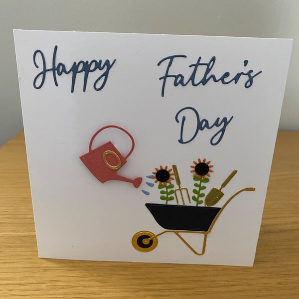 Handmade Father's Day Card Garden Theme