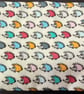 Small funky zipped pouch with tiny colourful hedgehogs - Image 4