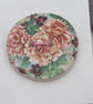 Large Autumn Flower Motif Ceramic Button - Image 1