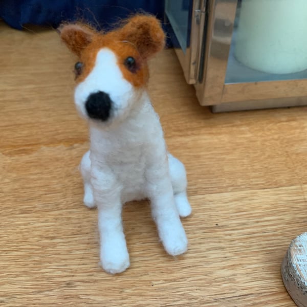 Needle Felt Jack Russell. Gorgeous gift. Can make your own dog. Please message. 