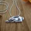 Morpheus- Silver Sleeping Hare Pendant