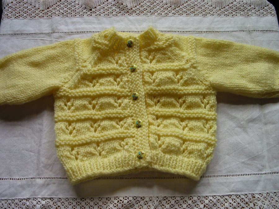 Pattern Bluebird Baby cardigan