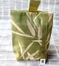 Doorstop in Green shades fabric with bamboo foliage pattern