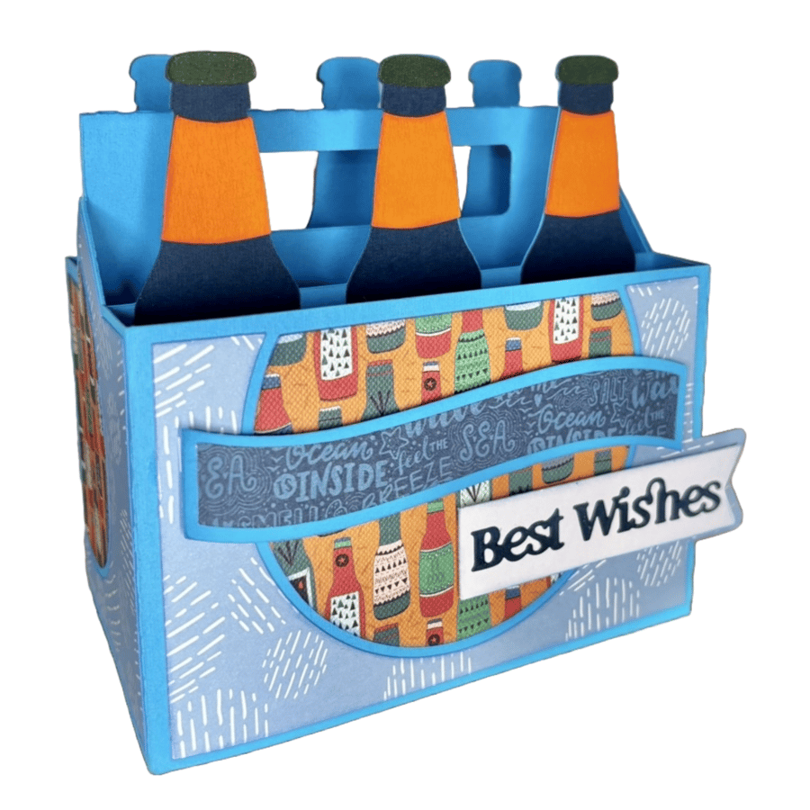 3D Beer Bottle Pop Up Box Card, Birthday Greeting for Dad, Father's Day Card