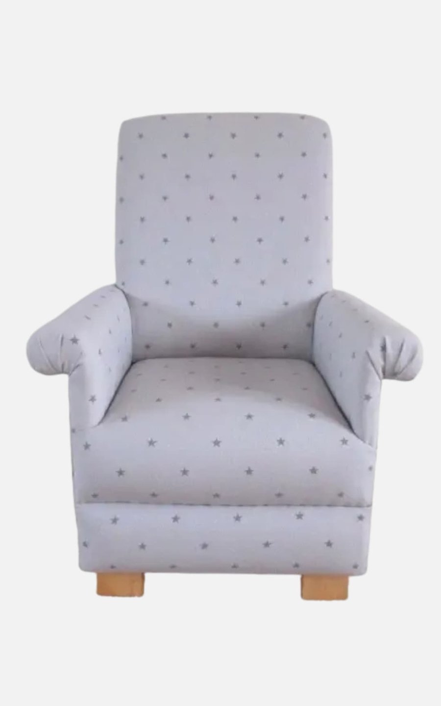 Kids Grey Stars Armchair Children's Chair Clarke Etoile Starry Fabric Boys Girls