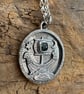 Viking Ship Coin Pendant with Tourmaline - Image 3
