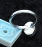 Classic Style Purple Gemstone Silver Stacking Ring - Size M - Image 6