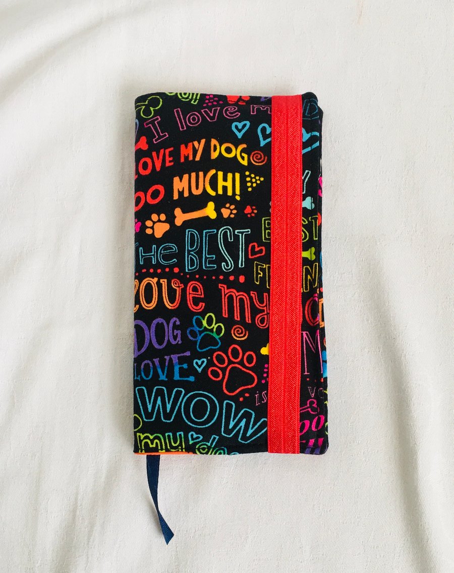 Slimline 2021 Diary, Fabric Covered Diary, Reusable Cover, Gifts for Dog Lovers.