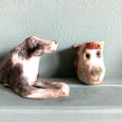 Ceramic dog head