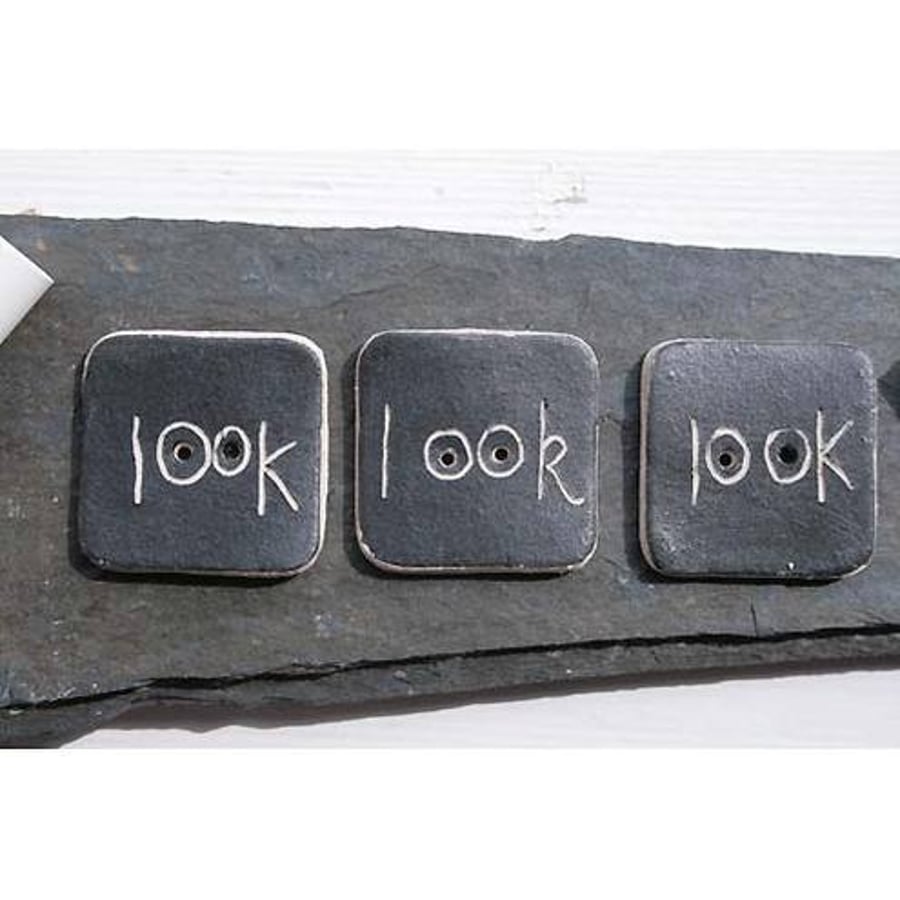 Handmade ceramic buttons -look!