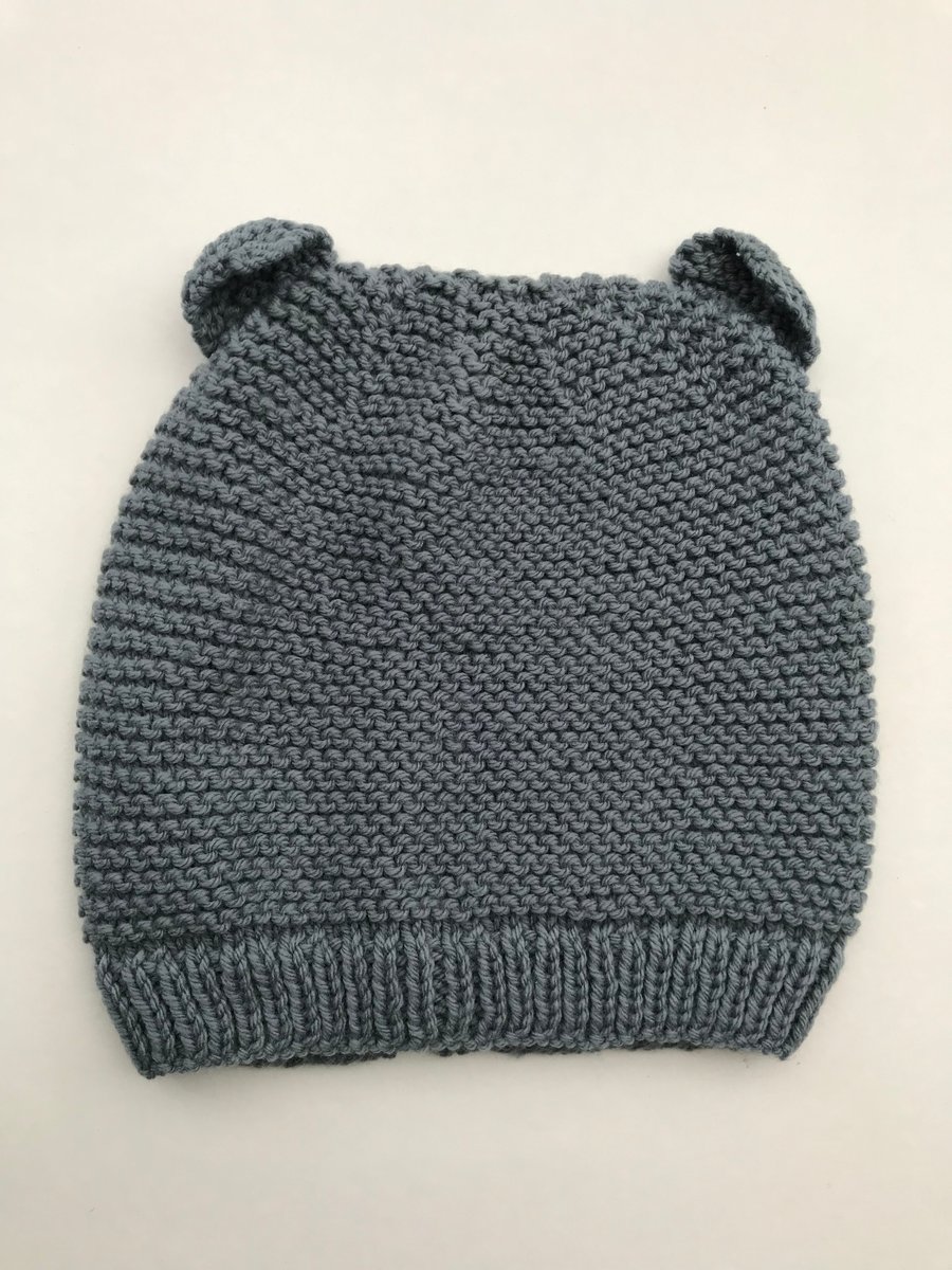 Cute Atlantic blue hat with mouse ears