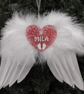 Baby Loss Hanging White Feather Angel Wings,Baby Loss Angel Wings Tree decor - Image 1