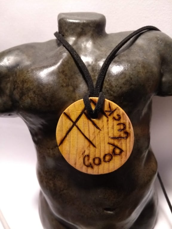 rune with good luck pendant