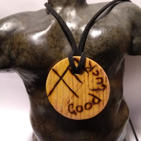 rune with good luck pendant